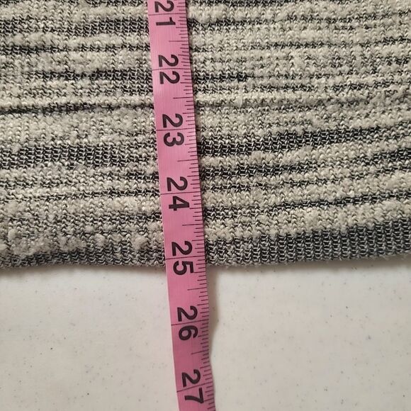 Loft Gray Marled Knit Sweater Size XS Sweatshirt Mixed Media Pockets - Picture 9 of 9